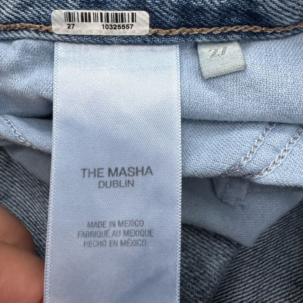 FAVORITE DAUGHTER The Masha Super High Rise Wide Leg Crop Jeans Size 27 -Stained - Picture 9 of 11